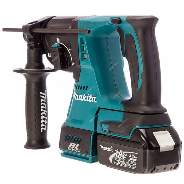 Makita SDS Plus Cordless Hammer Drill, DHR242RFJ, 2x 3.0Ah Battery, 1x 18V Charger, 24MM