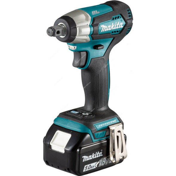 Makita Cordless Impact Wrench, DTW181RTJ, 2x 5.0Ah Battery, 1x 18V Charger, 1/2 Inch