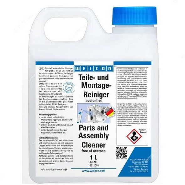 Weicon Parts and Assembly Cleaner, 15211001, 1 Ltr