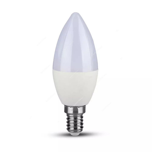 V-Tac LED Candle Bulb, VT-1818, 4W, Frosted, 6400K, White