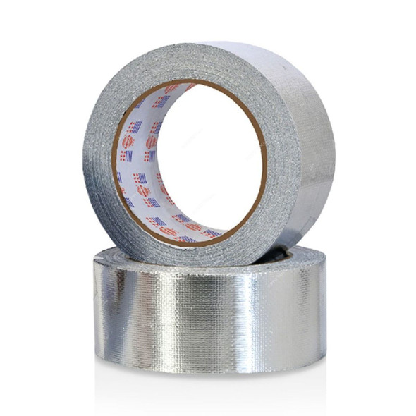 Asmaco Aluminium Foil Tape, Silver, 48MM x 20 Yards, 24 Rolls/Carton