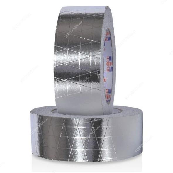 Asmaco FSK Aluminium Foil Tape, Silver, 48MM x 20 Yards, 24 Rolls/Carton