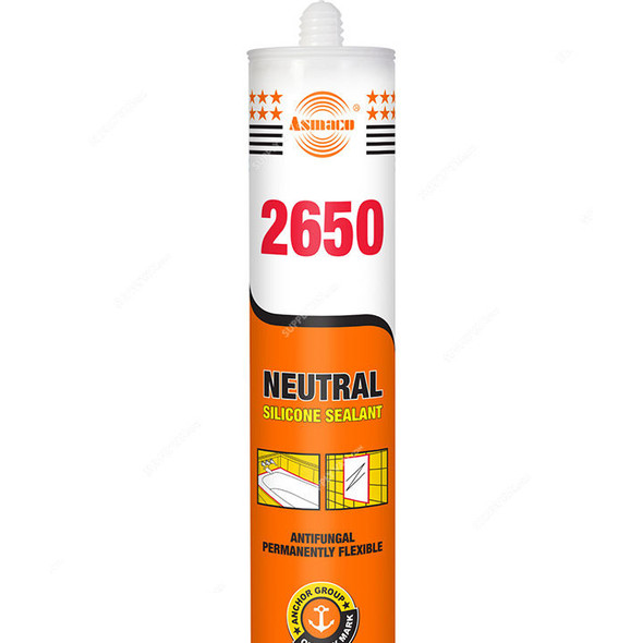 Asmaco Neutral Silicone Sealant, 2650, 280ML, 24 Pcs/Carton