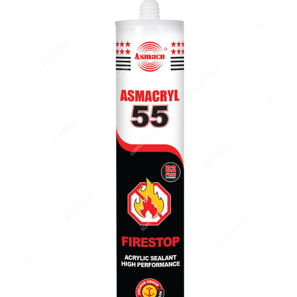 Asmaco B2-Fire Retardant Acrylic Sealant, Asmacryl 55, 280ML, 24 Pcs/Carton