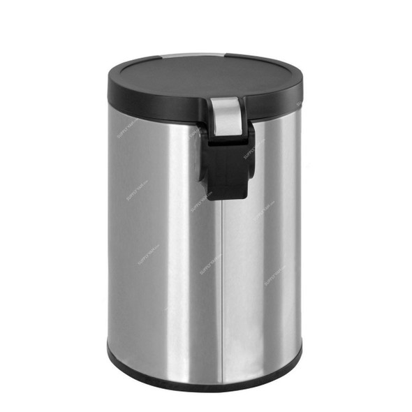 Eko Artistic Step Bin with Soft Close Lid, ALEK8, 8 Ltrs, Metal Grey