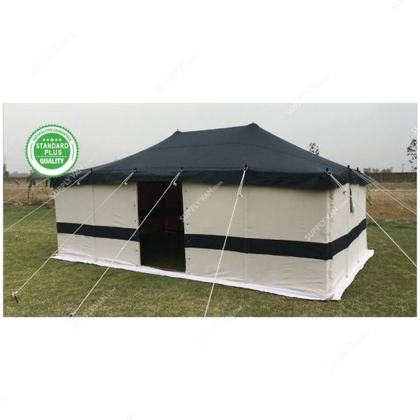 Deluxe Tent, AMT-111, Iron Stick, 6 x 4 Yards, White/Black