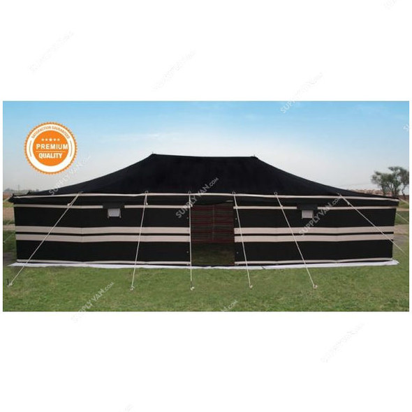 Arabic Deluxe Tent, AMT-128-2L, Iron Stick, 5 x 10 Yards, Black/White