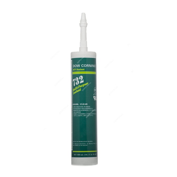 Dow Corning Multi-Purpose ETV Silicone Sealant, 732, 300ML, Clear