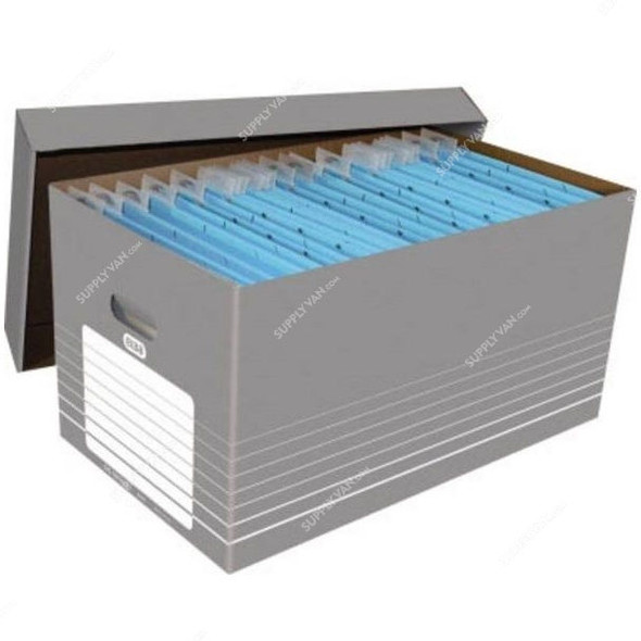 Elba Storage Box, 100333273, Corrugated Cardboard, A4, Grey