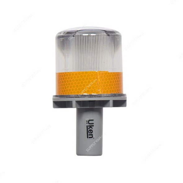 Uken Solar Power Flash Warning Light, U6313, 1.2V, 160MM, Grey