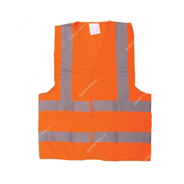 Uken Reflective Safety Jacket, UJ2703XL, Mesh/Net, XL, Orange