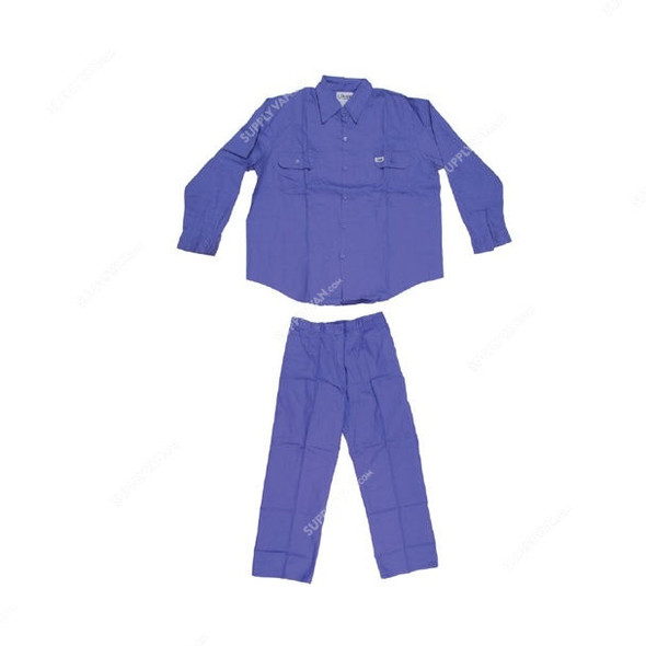 Uken Pants and Shirt, UPS100CL, 100% Cotton, L, Light Blue