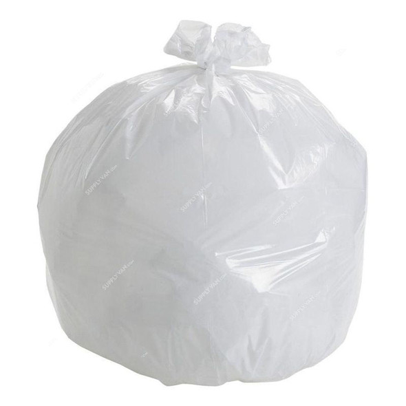 Snh Lower Duty Garbage Bag, GBW-LDUTY-37, 50 x 60CM, Plastic, White, 37 Pcs/Pack