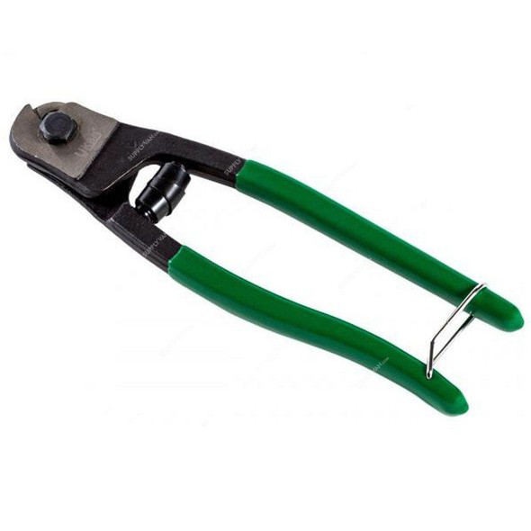Uken Pocket Type Wire Rope Cutter, U6810, Cr-V Steel, 8 Inch, Green