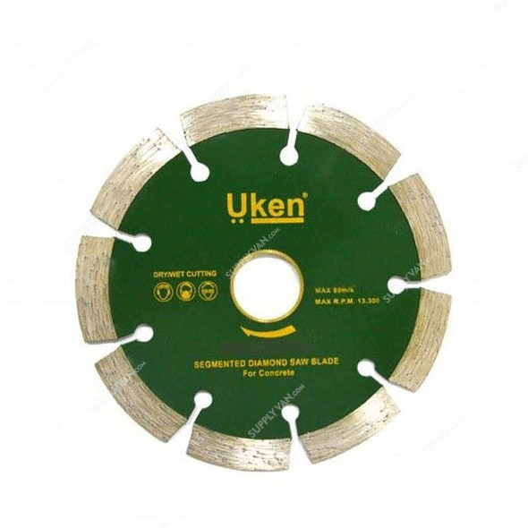 Uken Concrete Cutting Diamond Blade, MC-180, 180MM