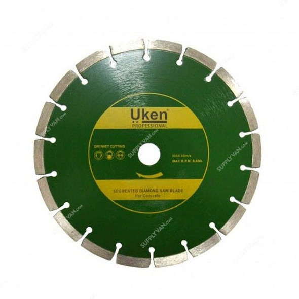 Uken Concrete Cutting Diamond Blade, UC230C, 230MM