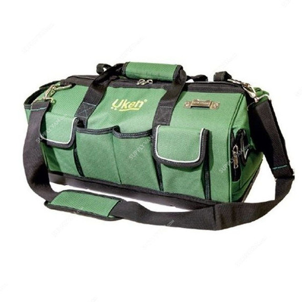 Uken Heavy Duty Tool Bag, U8302, Polyster, 20 Inch, Green/Black