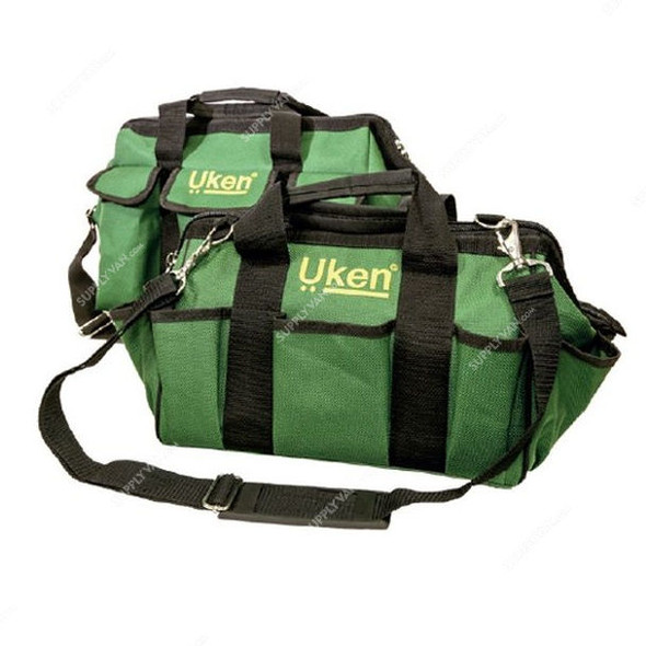 Uken Heavy Duty Tool Bag, U8300, Polyster, 15 Inch, Green
