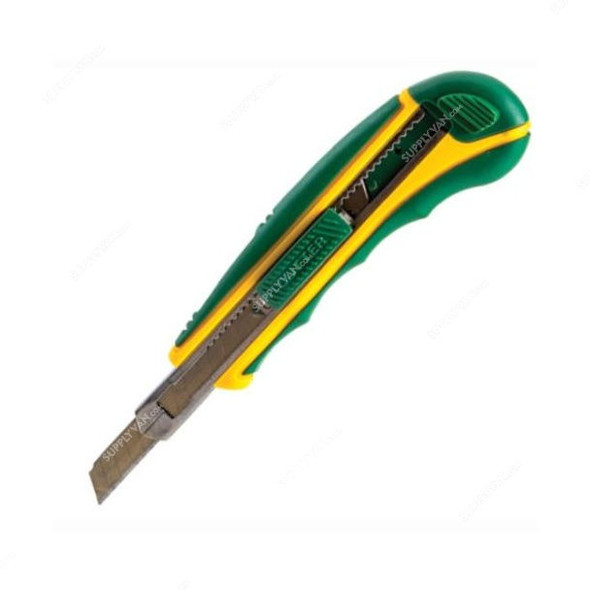 Uken Professional Utility Knife With TPR Handle, U6206, S, Green