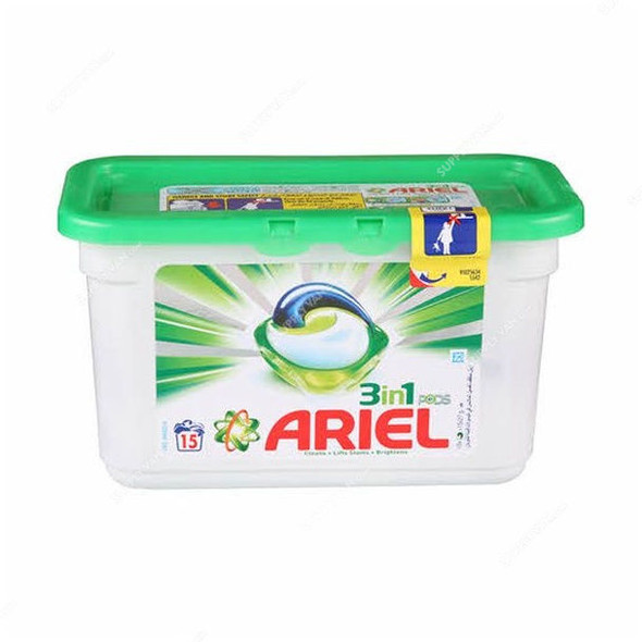 Ariel 3-In-1 Washing Liquid Capsule, Original, 15 Pods/Pack