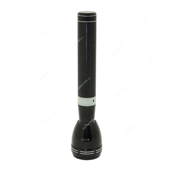 Sonashi Rechargeable LED Handheld Flashlight, SLT-2111, Ni-CD, 5W, 3.6V, Black, 3 Pcs/Pack