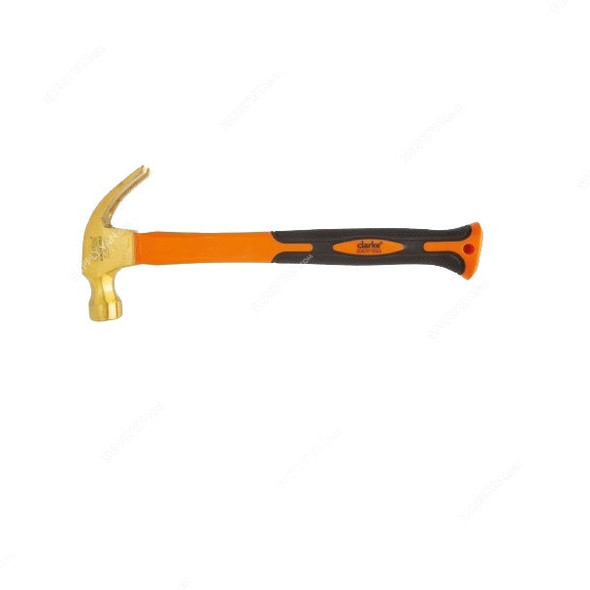 Clarke Brass Claw Hammer, BCH0-5FC, Fibre Handle, 0.5 Kg