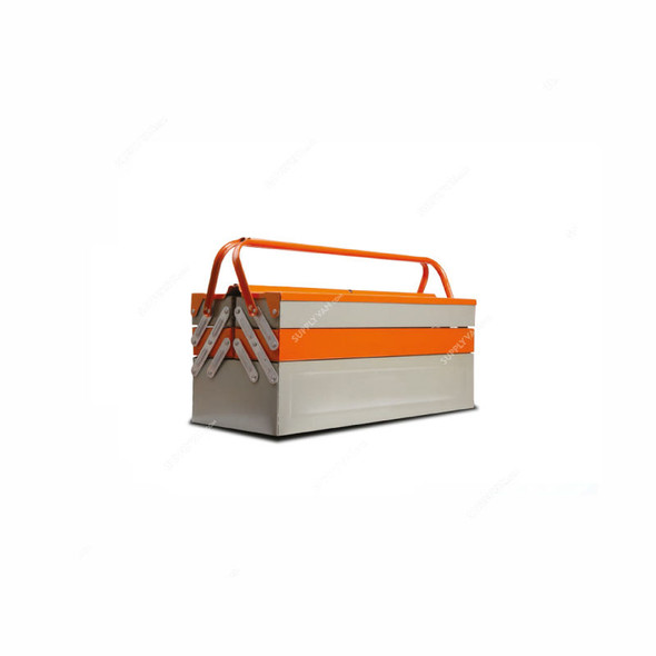 Clarke 5 Tray Tool Box, TB5HDC, Metal, Grey/Orange