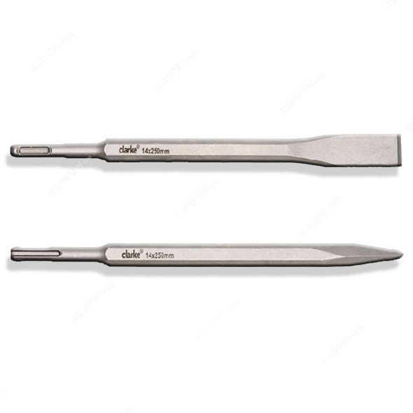 Clarke SDS-Plus Pointed Chisel, CPSDS14X250, 14 x 250MM