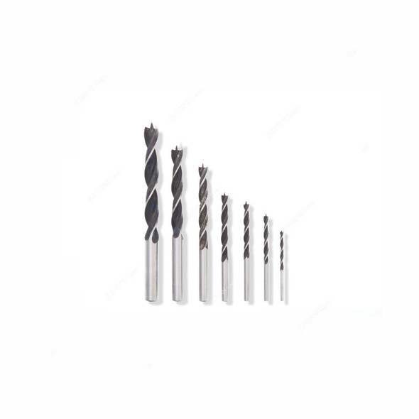 Clarke Wood Drill Bit Set, DBSW3-12C, 3-12MM, 7 Pcs/Set