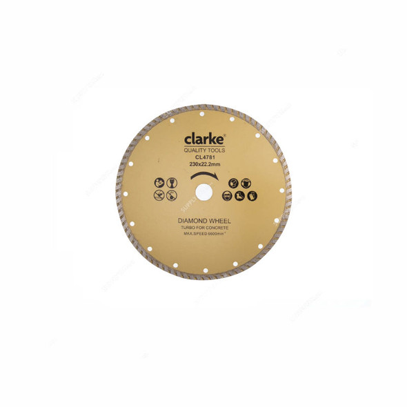 Clarke Marble/Granite Turbo Diamond Cutting Blade, DDT7CL, 7 Inch