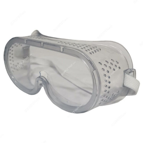 Workman Industrial Safety Goggles, Wk-SG-2001-C, Polycarbonate, Clear