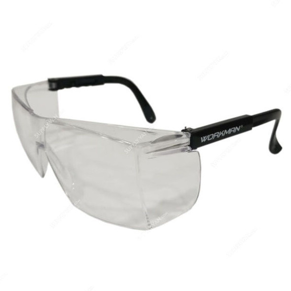 Workman Industrial Safety Goggles, Wk-SG-3003-C, Guan, Polycarbonate, Clear