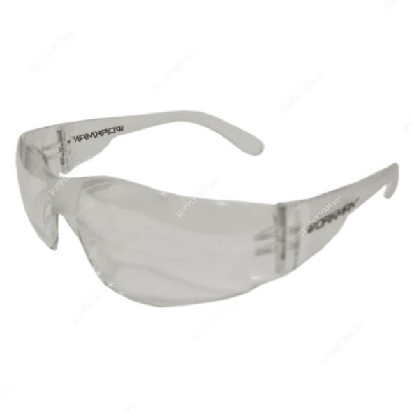 Workman Industrial Safety Goggles, Wk-SG-3007-C, Polycarbonate, Clear