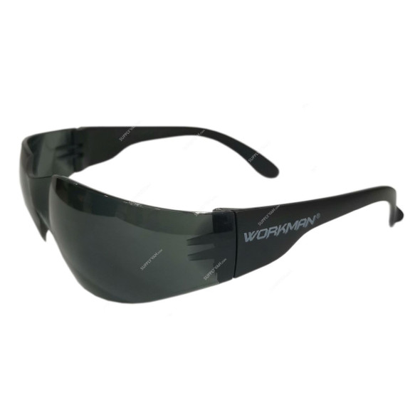 Workman Industrial Safety Goggles, Wk-SG-3007-D, Polycarbonate, Dark