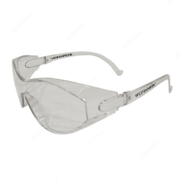 Workman Industrial Safety Goggles, Wk-SG-3008-C, Polycarbonate, Clear