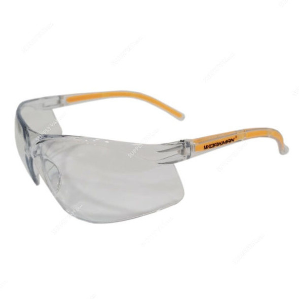 Workman Industrial Safety Goggles, Wk-SG-3010-C, Myna, Polycarbonate, Clear