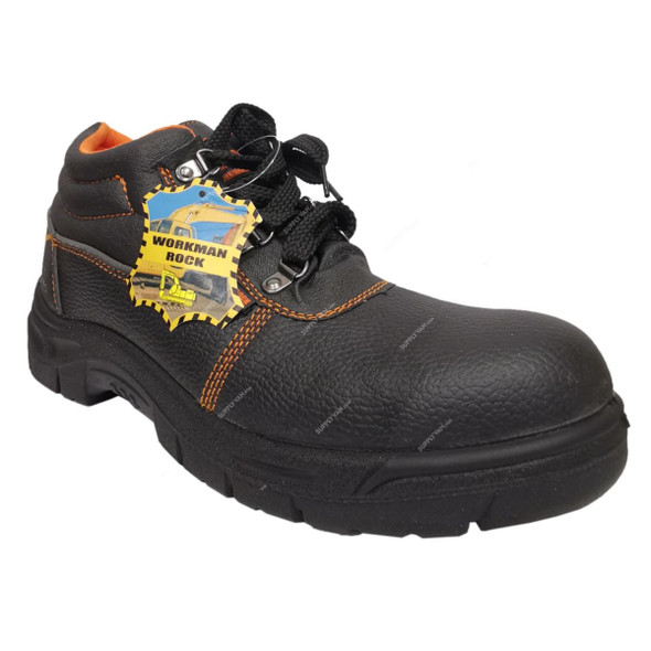 Workman Safety Shoes, ROCK-QA70, Polyurethane, Size41, Black/Orange