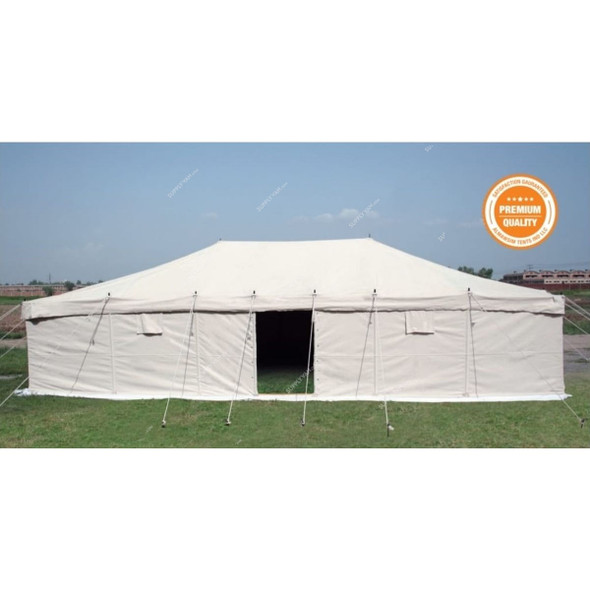 Arabic Deluxe Tent, AMT127-2-L, Iron Stick, 5 x 10 Yards, White