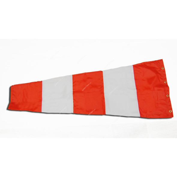 Windsock Flag, 152.5CM, Polyester, Orange/White