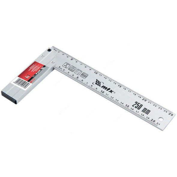 Sparta Square Ruler, 324719, Aluminium, 250MM