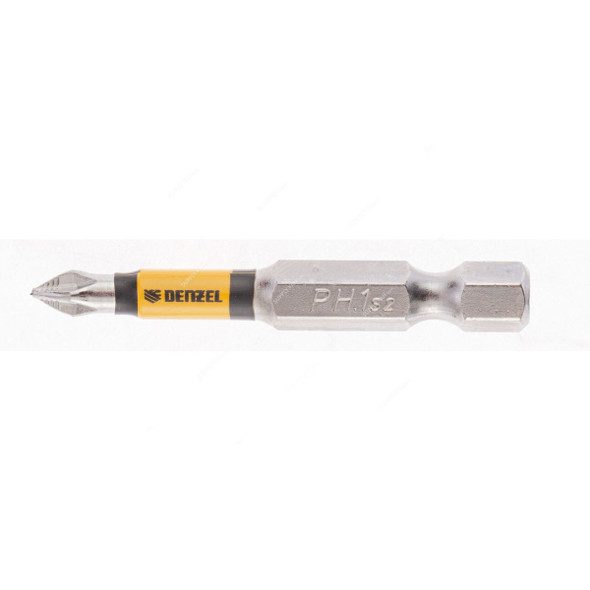 Denzel Phillips Screwdriver Bit, 7711315, PH1 x 2 Inch, 5 Pcs/Pack