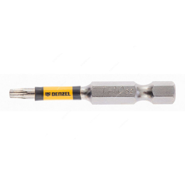 Denzel Torx Screwdriver Bit, 7711318, T10 x 2 Inch, 5 Pcs/Pack