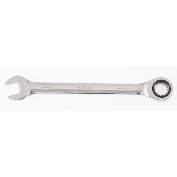 Denzel Combination Ratcheting Wrench, 7714807, Metric, 12 Point, 14MM
