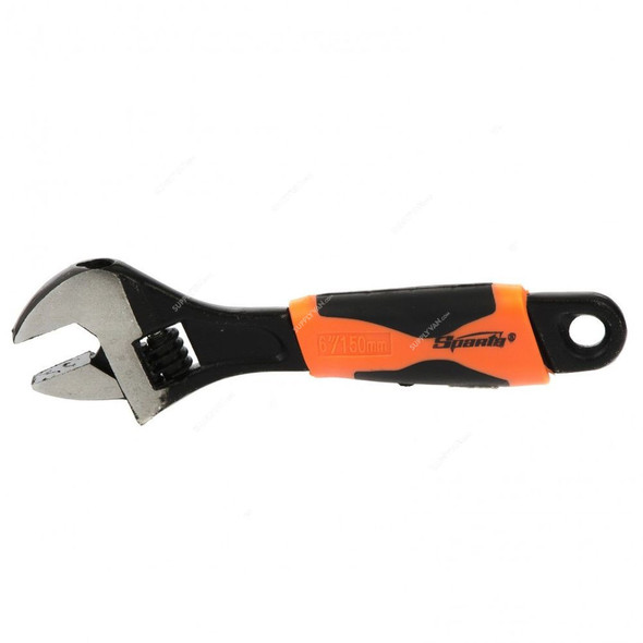 Sparta Adjustable Wrench, 15541, 20MM Jaw Capacity, 150MM Length