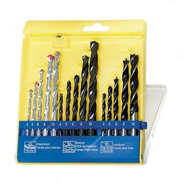 Sparta Masonry Drill Bit Set, 725055, Alloy Steel, 5-8MM, 9 Pcs/Set