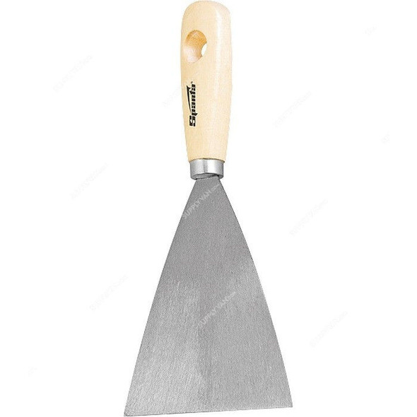 Sparta Putty Knife, 852185, Carbon Steel/Wood, 100MM