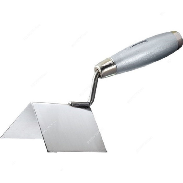 Mtx Outer Corner Trowel With Wooden Handle, 863129, Stainless Steel, 80 x 60MM