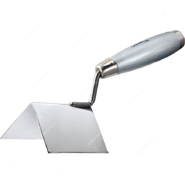 Mtx Outer Corner Trowel With Wooden Handle, 863149, Stainless Steel, 110 x 75MM