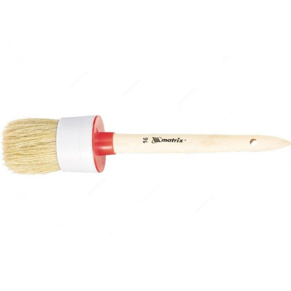 Mtx Round Paint Brush With Wooden/Plastic Handle, 820769, No. 6, Natural Bristle, 30MM