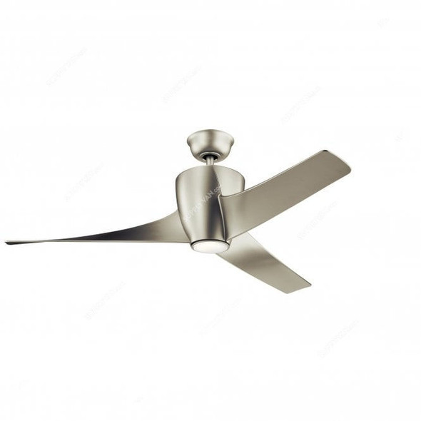 Kichler Ceiling Fan, KLF-PHREE-56-BN, Phree, 3 Blade, 56 Inch, Brushed Nickel